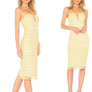 NWOT LPA Dress 691 in Creamsicle Striped Tweed